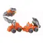 TEDDIES Baumaschinen, 2 Stück / Waggonlader und Waggon mit Aufbau / Kunststoff / freilaufend / 12 m+
