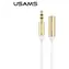 USAMS EYCX102 weiß / Audiokabel / 3,5-mm-Klinkenstecker (M) - 3,5-mm-Klinkenstecker (F) / Verlängerung / 1 m