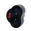 Konnoc DX-R2S schwarz / Steckdosenleiste / 230 V / 1x runde + 2x flache Steckdose / Ein-/Ausschalter / Kindersicherung