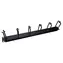 Lexi-net 19"-Rackpanel 1HE schwarz / 6 x 40 x 80 mm Montagehalterungen / Ganzmetall / Durchsteckmontage