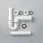 Laufen Siphon DN40 / Siphon / Anschluss DN40 / für Waschtisch und Stand-Bidet