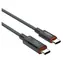 Ansmann 1700-0176 Anthrazit / Daten- und Ladekabel / USB-C - USB-C / 1,2 m / PD 140 W / LED-Display