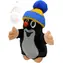 Mährisches Zentralbüro: Handpuppe Maulwurf mit blau-gelbem Hut / 28 cm / ab 3 Jahren