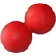 Merco Dual-Massageball 6x12 cm rot / Massageball / TPE / für Erwachsene
