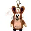 Mährische Telefonzentrale Hase mit Karabiner 10 cm / Plüsch-Schlüsselanhänger / auf Karte / ab 12 Monaten