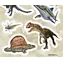 JIRI MODELS Aufkleber Dinosaurier / 3 Bögen / klassisch, Folie, Glitzer / 12,5 x 35 cm