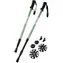 KUBIsport Trekkingstöcke 3-teilig grün / Trekkingstöcke / ANTISHOCK-Federung / 65-135 cm / Aluminium, Graphit