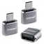 INTENSO A480C anthrazit / USB-A-auf-USB-C-Adapter / Aluminiumgehäuse / 3 Stück / USB 2.0