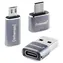 INTENSO Mix480 grau / USB-Adapterset / USB-C auf USB-A, USB-A auf USB-C, USB-C auf microUSB / USB 2.0