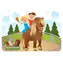 Prime 3D Platzset Farmapark Karotte / 49,5 × 29,5 cm