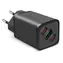 SBS NanoTube schwarz / Reiseadapter / GaN / 2x USB-C, USB-A / 65 W / PD