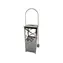 EDCO Silberne Laterne, quadratisch, 47 cm / Laterne / Höhe 31 cm / Behältervolumen 0,1 l / Abnehmbarer Deckel