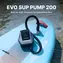 Flextail Evo SUP-Pumpe 200, dunkelgrau / Tragbare Luftpumpe / Druck 45 PSI / Fördermenge 450 l/min
