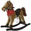 TEDDIES Schaukelpferd braun (00516101) / 71 cm / Plüsch / Tragkraft 50 kg / Sattelhöhe 47 cm