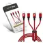 RhinoTech Lade- und Datenkabel 3-in-1 rot / Kabel / USB-C - Micro-USB, Lightning, USB-C / 40 W / 1,2 m