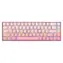 White Shark NUNCHAKU pink / Gaming-Tastatur / mechanisch / Hot-Swap / rote Schalter / US-Layout / RGB