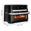 TEFAL Dual Easy Fry Flex EY9228, schwarz-Edelstahl / Heißluftfritteuse / 2700 W / 9 l / Touch-Bedienung