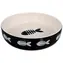 Magic Cat Keramiknapf mit Fischdruck, schwarz, 13x4cm, 260ml