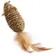 Magisches Katzenspielzeug - Seegrasmaus mit Federn 18cm