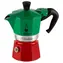 Bialetti La Mokina Italia Tricolore Mokkakanne für 1 Tasse 40 ml