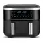 Severin FR 2453 schwarz / Heißluftfritteuse / 2850W / 2x 3,8l / 440°C - 200°C / 8 Programme
