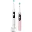 Oral-B iO Series 6 Duo weiß|pink / Elektrische Zahnbürste / magnetisches iO / 5 Modi / AI / OLED