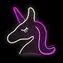 2Kids Toys LED NEON LICHT Lampe Einhorn rosa und weiß
