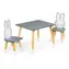 ECOTOYS Kinderholztisch mit zwei Stühlen Bunny