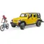 Bruder 02543 Jeep Wrangler mit Radfahrer und Mountainbike / 1:16 / ab 4 Jahren