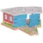 Bigjigs Rail Dreifachdepot mit Toren / ab 3 Jahren