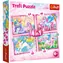 Trefl - Puzzle - Einhörner und Magie 4 in 1 / 35 + 48 + 54 + 70 Teile / 28,5 x 20,5 cm / ab 4 Jahren