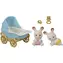 Sylvanian Families: Zwillinge von Schokoladenkaninchen mit Kinderwagen / ab 3 Jahren
