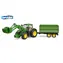 Bruder 03155 John Deere Traktor mit Frontlader und Kippanhänger / 1:16 / ab 3 Jahren