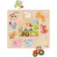 GOKI Holzstapelspielzeug + Puzzle Bauernhoftiere / ab 2 Jahren