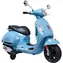 Buddy Toys Elektromotorrad Vespa GTS Blau / 30 W / Geschwindigkeit: 3-5 km/h / Tragfähigkeit: 30 kg