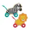 Mattel Fisher Price Holzschieber Löwe und ZEBRA / ab 6 Monaten
