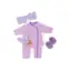 LullaBaby Puppen-Strampler in Lila mit Accessoires / ab 2 Jahren