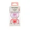 Tommee Tippee Silikon-Schnuller, ultraleicht, 0-6 Monate, 2 Stück - verschiedene Farben 