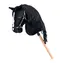 Faunica Steck Horse Cortez, schwarzes Pferd an einer Stange, Schnurmähne / ab 3 Jahren