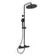 Ideal Standard CeraTherm - Duschset mit Thermostat | Durchmesser 26 cm | 2 Düsen | seidenmatt schwarz 