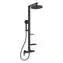 Ideal Standard ALU+ - Duschset mit Mischbatterie | Durchmesser 26 cm | 2 Düsen | seidenmatt schwarz 