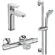 Ideal Standard CeraTherm - Duschset mit Thermostat und Waschtischarmatur | 3 Düsen | Chrom 