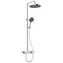 Kielle Oudee - Duschset mit Thermostat | 26 cm | 3 Düsen | Chrom/Weiß/Schwarz