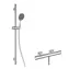 kielle - Duschset mit Thermostatmischer, Stange, Schlauch und EcoSpare-Duschkopf, Chrom