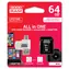 Goodram All-In-One 64 GB / Micro-SDXC-Set + Adapter + Kartenleser / UHS-I / Lesen: 60 MB / Schreiben: 10 MB