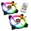 RAIJINTEK Iris 14 Rainbow RGB-2 schwarz / 2x140 mm / 30,8 dB bei 1500 U/min / 61 CFM / RGB / 4-Pin-PWM