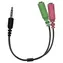 Genius ACC-100 schwarz / Audioadapter 3,5mm / 2x 3,5mm / 24cm 