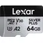Lexar Professional SILVER PLUS microSDXC 64 GB / Lesen: 205 MBit/s / Schreiben: 150 MBit/s / UHS-I