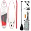 FunWater aufblasbares Paddleboard SUPFW69C 335 cm rot-weiß / Zubehör 