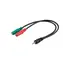 PremiumCord Adapter 4-polig 3,5 mm - 2 x Stereo 3,5 mm / M/2 x F